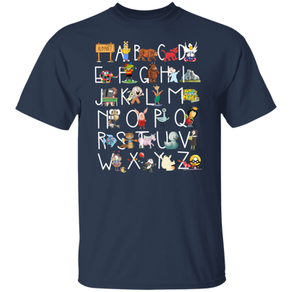 26 Alphabet Animals Teacher T-Shirt - lapicta