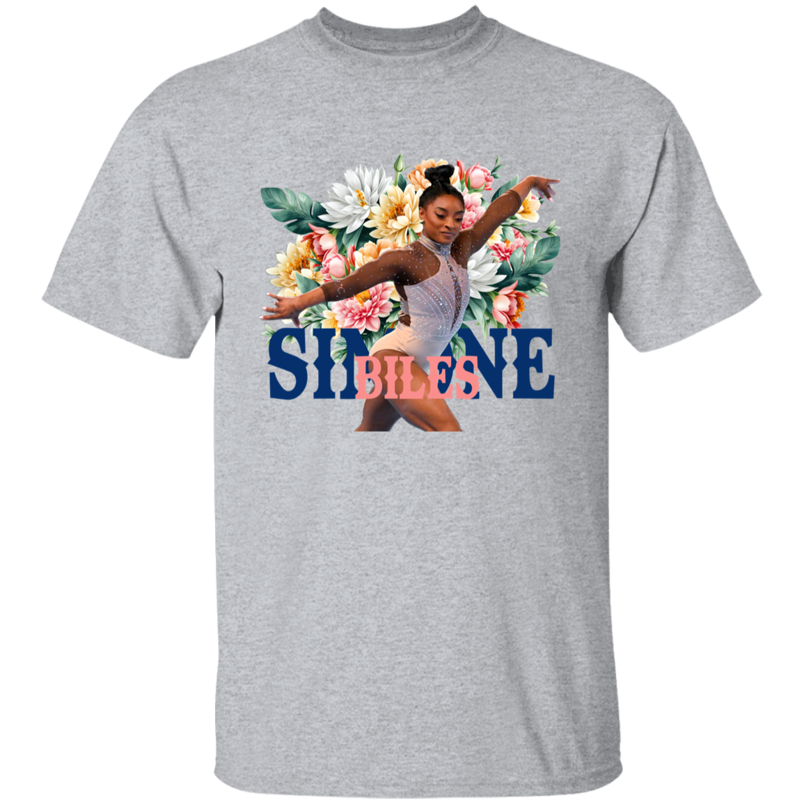 Simone Biles Floral Vintage T-Shirt - ID05082410