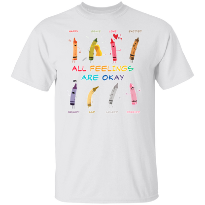 All Feelings Are Okay Teacher  T-Shirt - lapicta