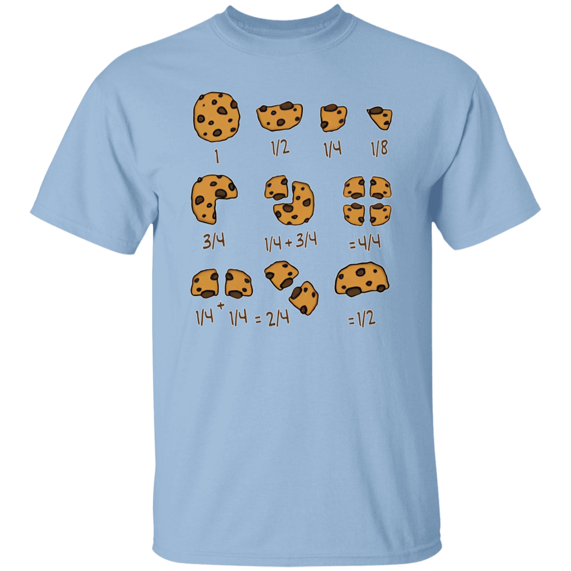 Cookie Fractional Numbers Math Teacher T-Shirt - CDCraft