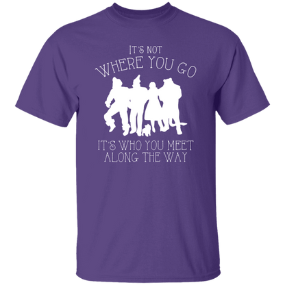 It's Not Where You Go It's Who You Meet Along The Way Funny Literature Teacher Vintage T-Shirt