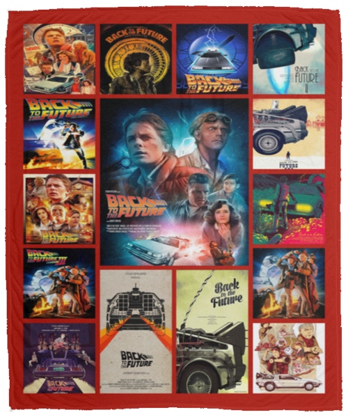 Back To The Future Movie Fleece Blanket, Premium Sherpa Blanket, Back To The Future Blanket, Movie Blanket, Science Fiction Film Blanket	VPM Cozy Plush Fleece Blanket - 50x60