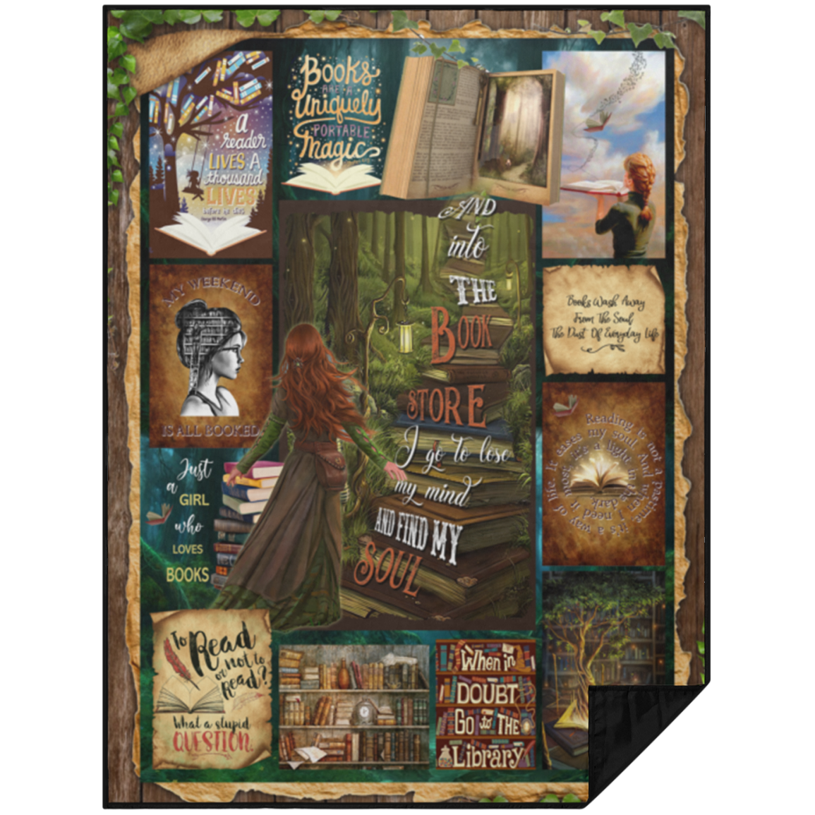 Reading Girl Loves Books Fleece Blanket, Premium Sherpa Blanket, Reading Blanket, Book Lover Gift, Girl Loves Books Quilt	PBL Premium Picnic Blanket 60x80