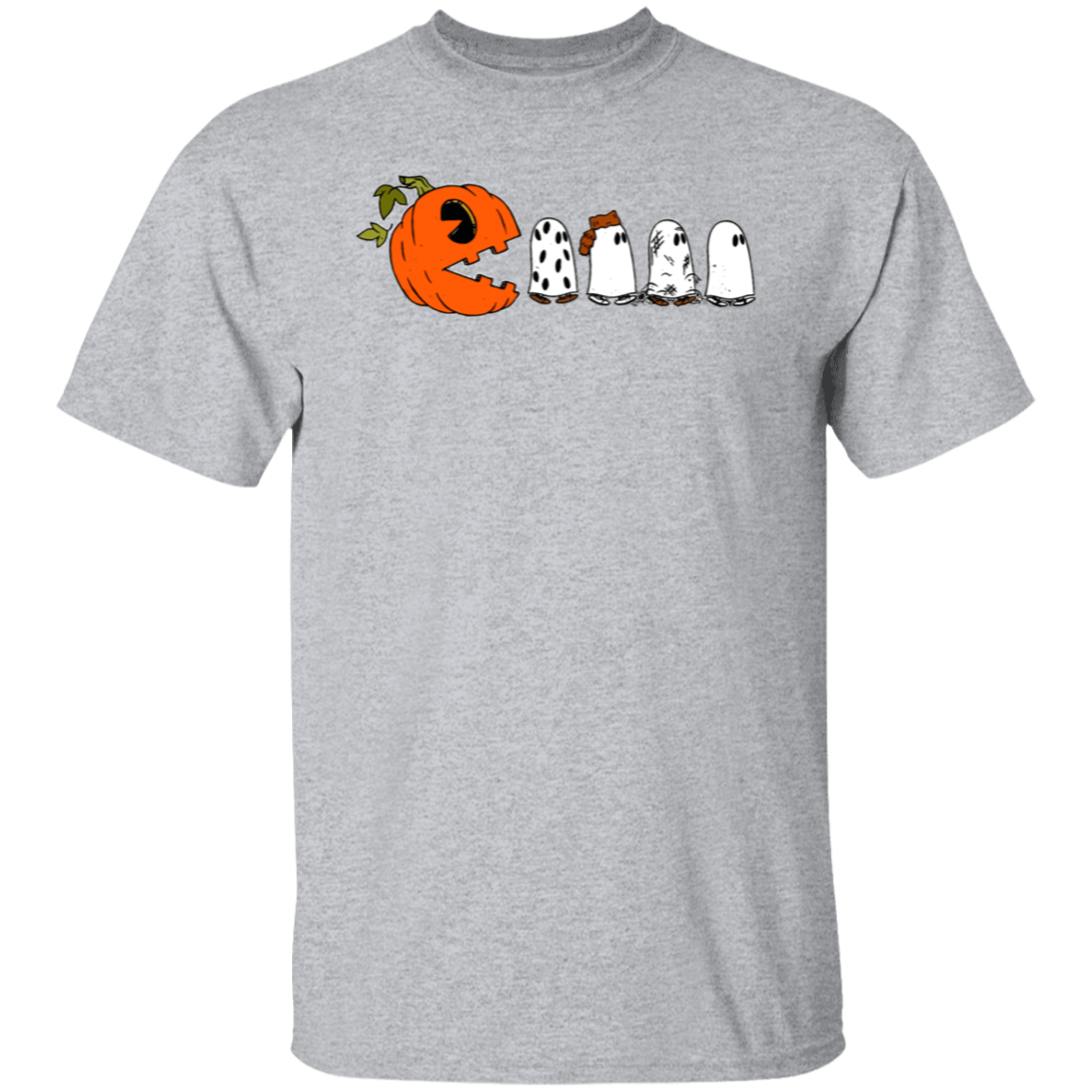 Pumpkin Ghost Pacman T-Shirt - lapicta