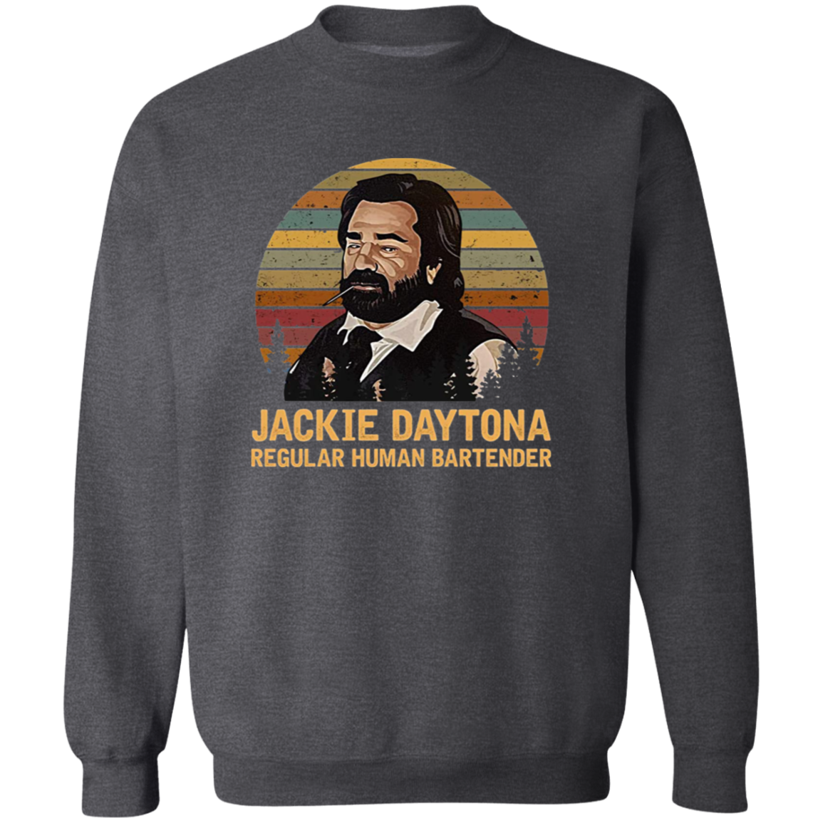Jackie Daytona Regular Human Bartender Vintage T-Shirt, What We Do in Shadow Shirt, Laszlo Shirt, Gift Tee For You And Your Friends	G180 Gildan Crewneck Pullover Sweatshirt