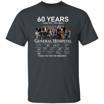 General Hospital 60 Years 1963 2023 Signatures Thank You For The Memories Vintage T-Shirt