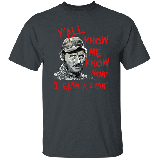 How I Earn A Living Quint Jaws Unisex Vintage T-Shirt