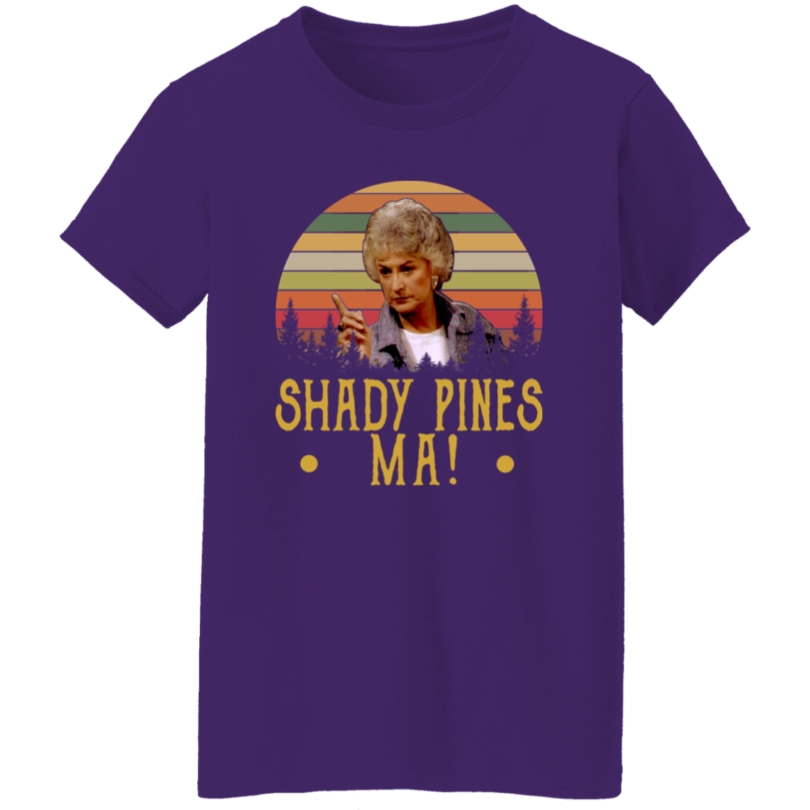 Shady Pines Ma Vintage Retro T-Shirt - WOMEN