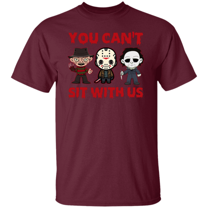 You Can’t Sit With Us Horror Movies Halloween Funny T-Shirt - leleart