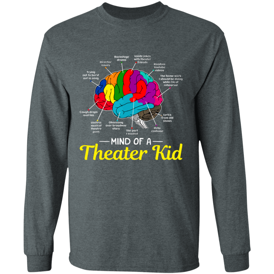 Mind Of A Theater Kid G540 LS T-Shirt 5.3 oz. - jasmine