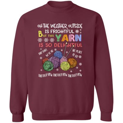 Oh The Weather Outside Is So Delightful for Christmas Vintage Pullover Sweatshirt
