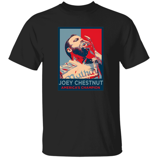 G500 5.3 oz. T-Shirt Joey Chestnut American Champion Stick Hero T-Shirt