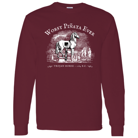 Worst Pinata Ever Teacher Vintage G540 LS T-Shirt 5.3 oz. - letter