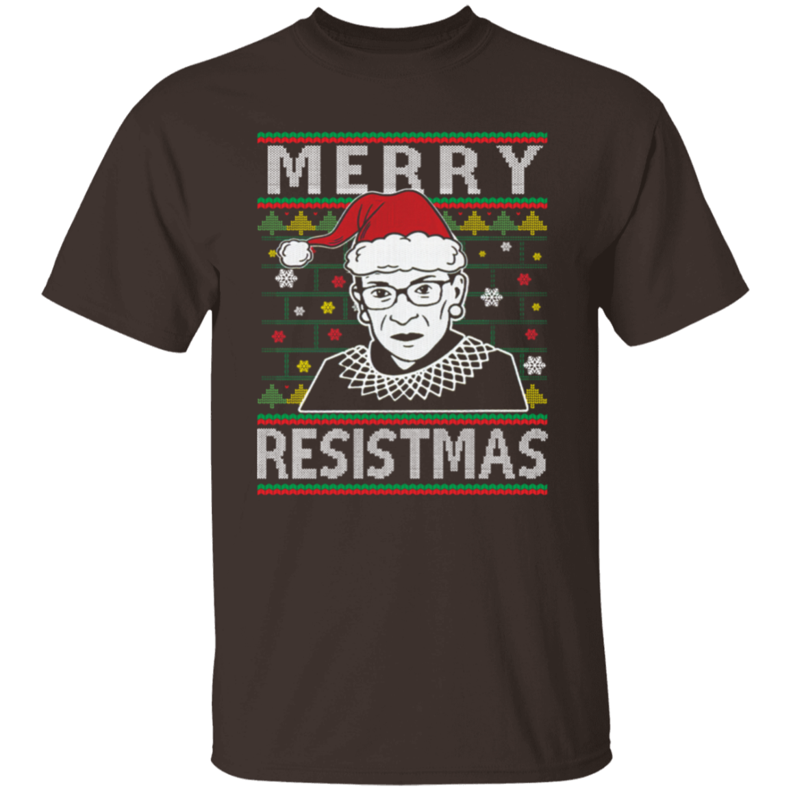 Merry Resistmas Ruth Bader Ginsburg Ugly Christmas Unisex  T-Shirt - lucy - 96566245