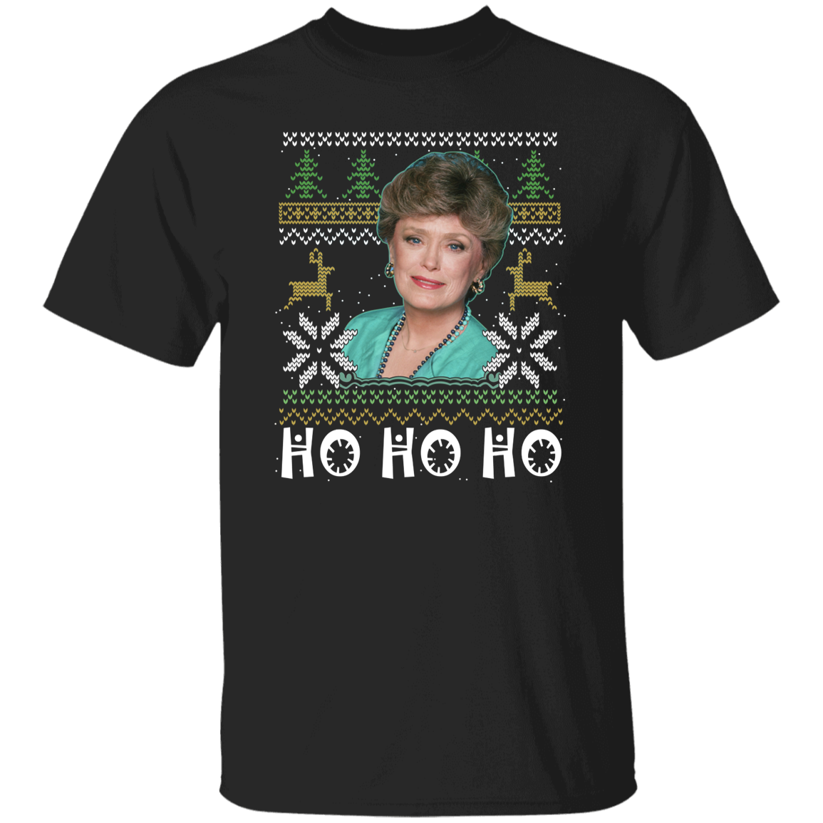 Blanche Ho Ho Ho Christmas Golden T-Shirt