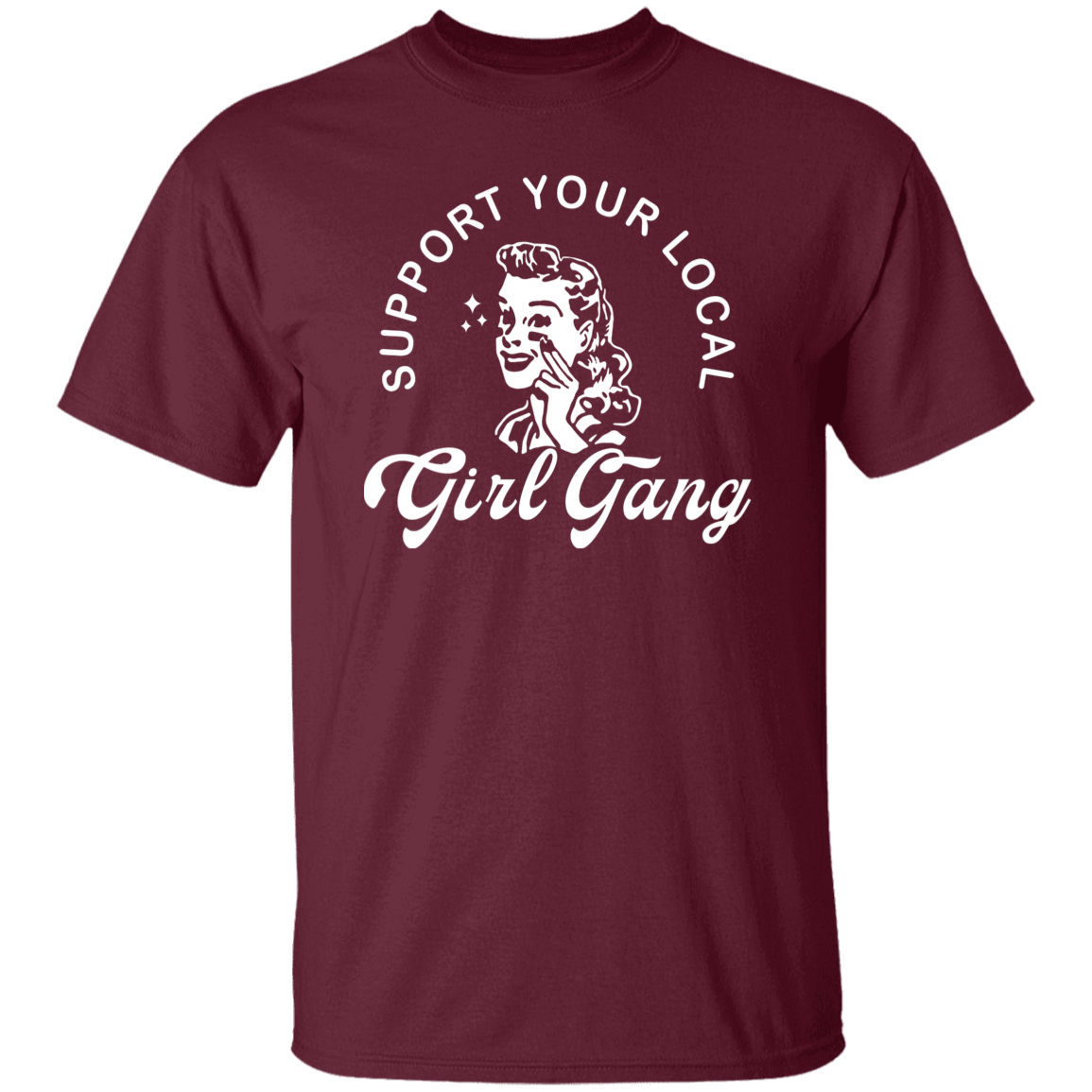 Retro Feminist Support Your Local Girl Gang Graphic Tank Top Vintage T-Shirt