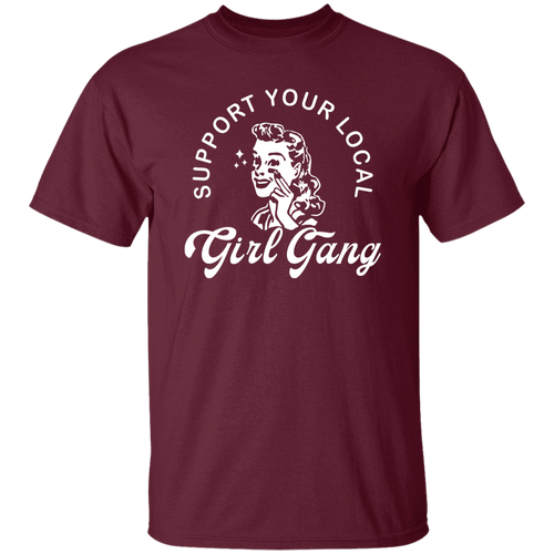 Retro Feminist Support Your Local Girl Gang Graphic Tank Top Vintage T-Shirt