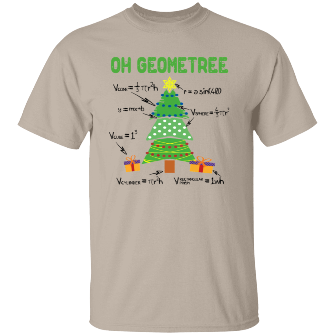 Oh Geometree Christmas Vintage Unisex T-Shirt - letter
