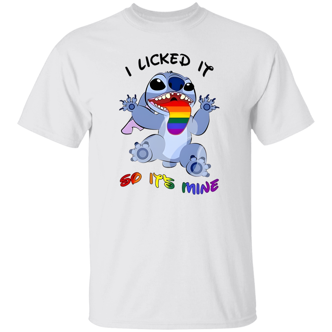 I Love Movie Lilo And Stitch Lgbt Pride I Licked It So It Mine Lesbian Vintage T-Shirt