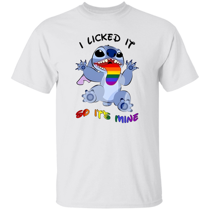 I Love Movie Lilo And Stitch Lgbt Pride I Licked It So It Mine Lesbian Vintage T-Shirt