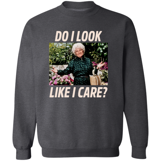 Golden Girls Do I Look Like I Care Raglan Baseball Tee Vintage Pullover Sweatshirt