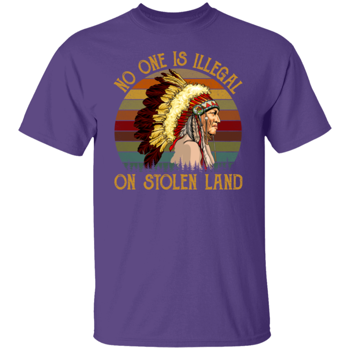 No One Is Illegal On Stolen Land Vintage T-Shirt - leleart