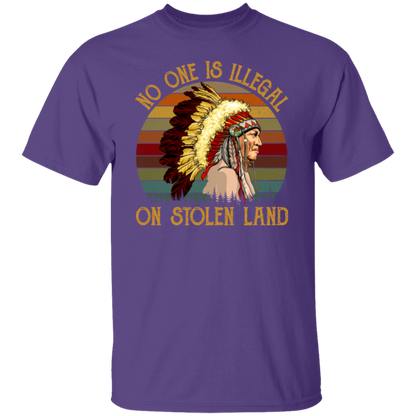 No One Is Illegal On Stolen Land Vintage T-Shirt - leleart