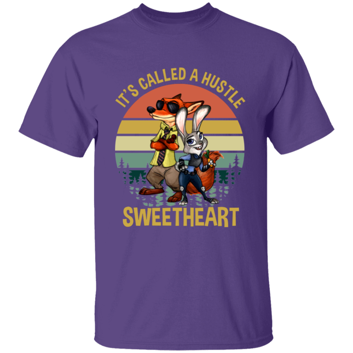 It's Called A Hustle Sweetheart Vintage T-Shirt, Zootopia Shirt, Judy Hopps Shirt, Nick Wilde Shirt, Gift Tee For You And Your Family	G500B Youth 5.3 oz 100% Cotton T-Shirt