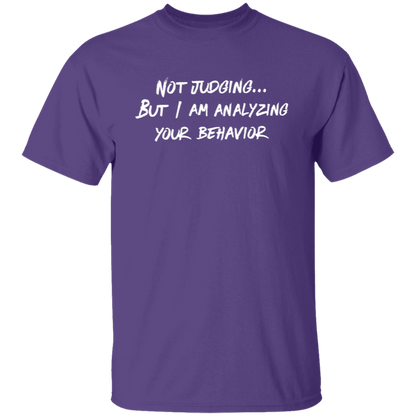 Not Judging But I Am Analyzing Your Behavior Teacher Vintage Unisex  T-Shirt - letter
