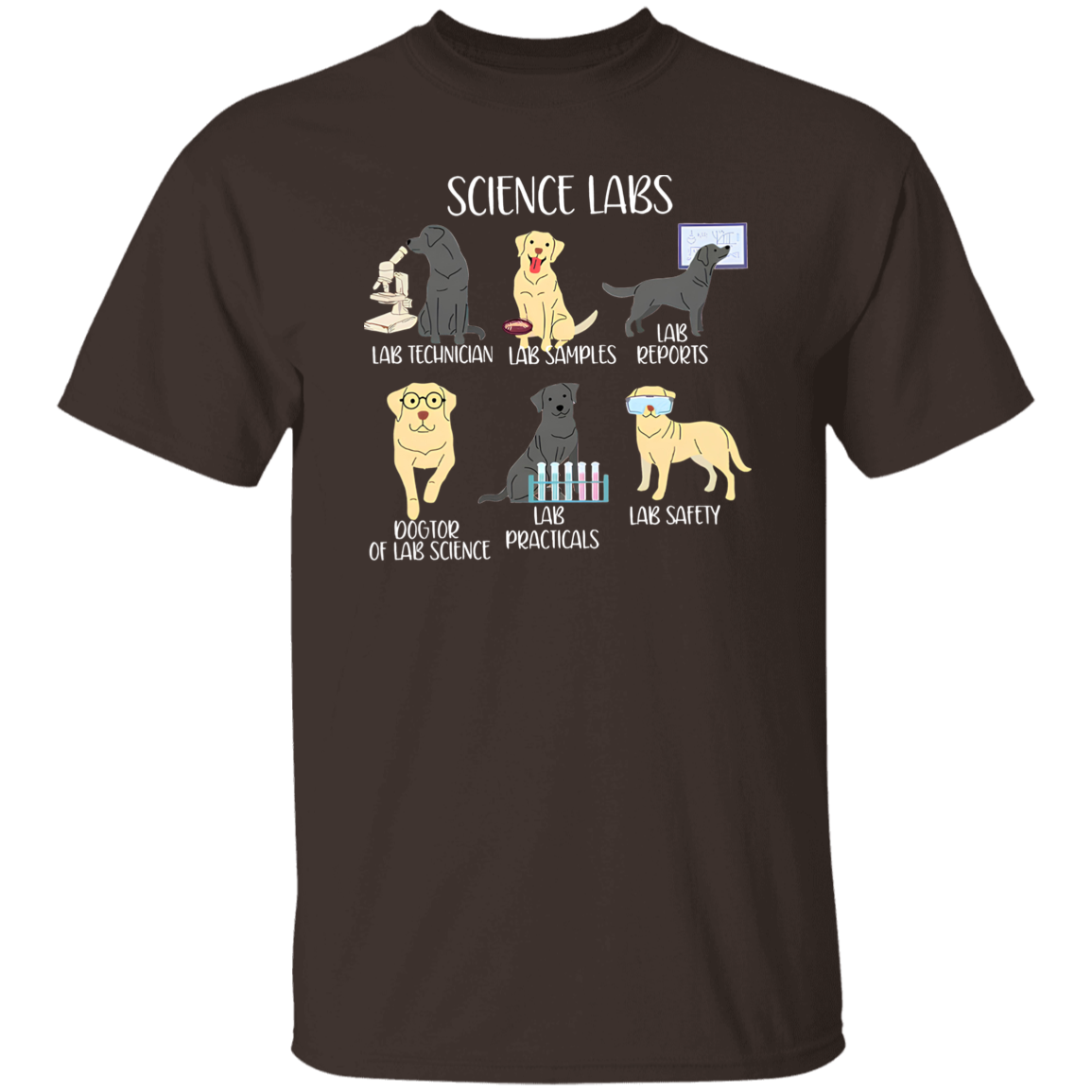 Labrador Retriever Funny Science Teacher Vintage T-Shirt