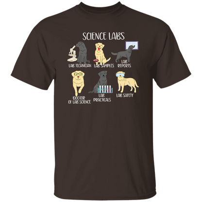 Labrador Retriever Funny Science Teacher Vintage T-Shirt