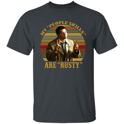 Castiel Supernatural My People Skills Are Rusty Retro Vintage unisex  T-Shirt - lucy - 90144875