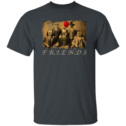 riends Horror Five Characters Squad – Funny Halloween Movie T-Shirt - leleart