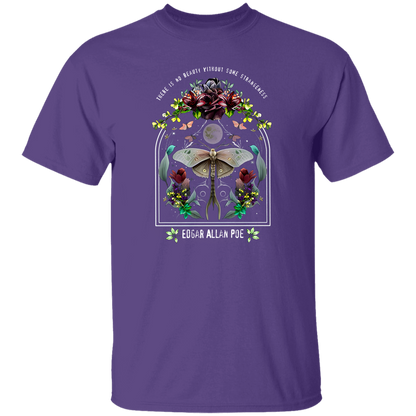 There Is No Beauty Without Some Strangeness Edgar Alan Poe Funny Halloween Teacher Vintage T-Shirt