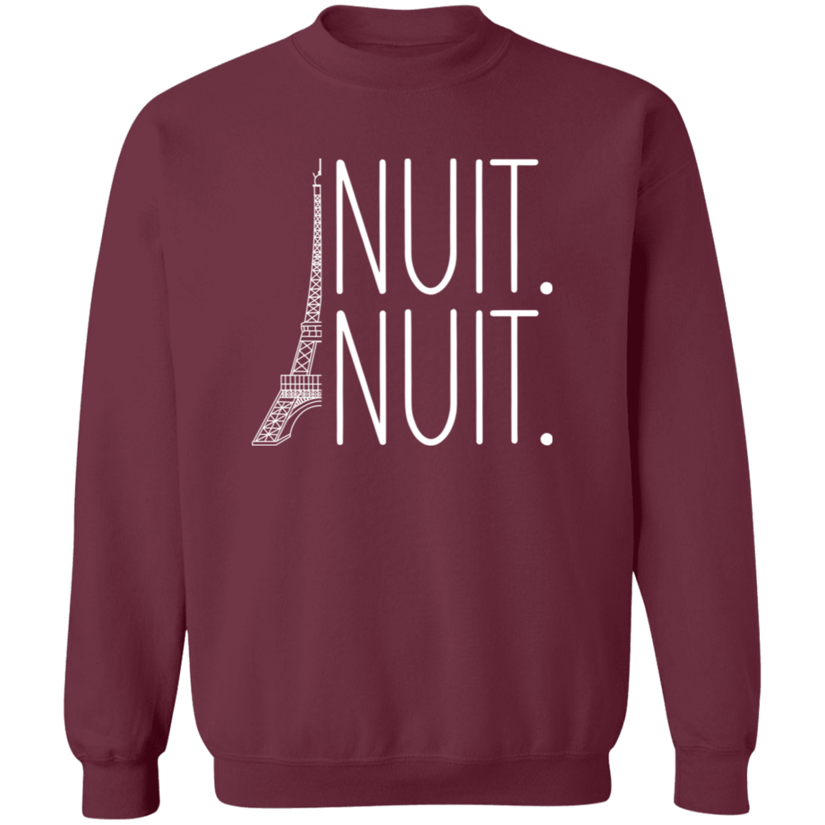 Nuit Nuit Crewneck Pullover Sweatshirt - ID12022437