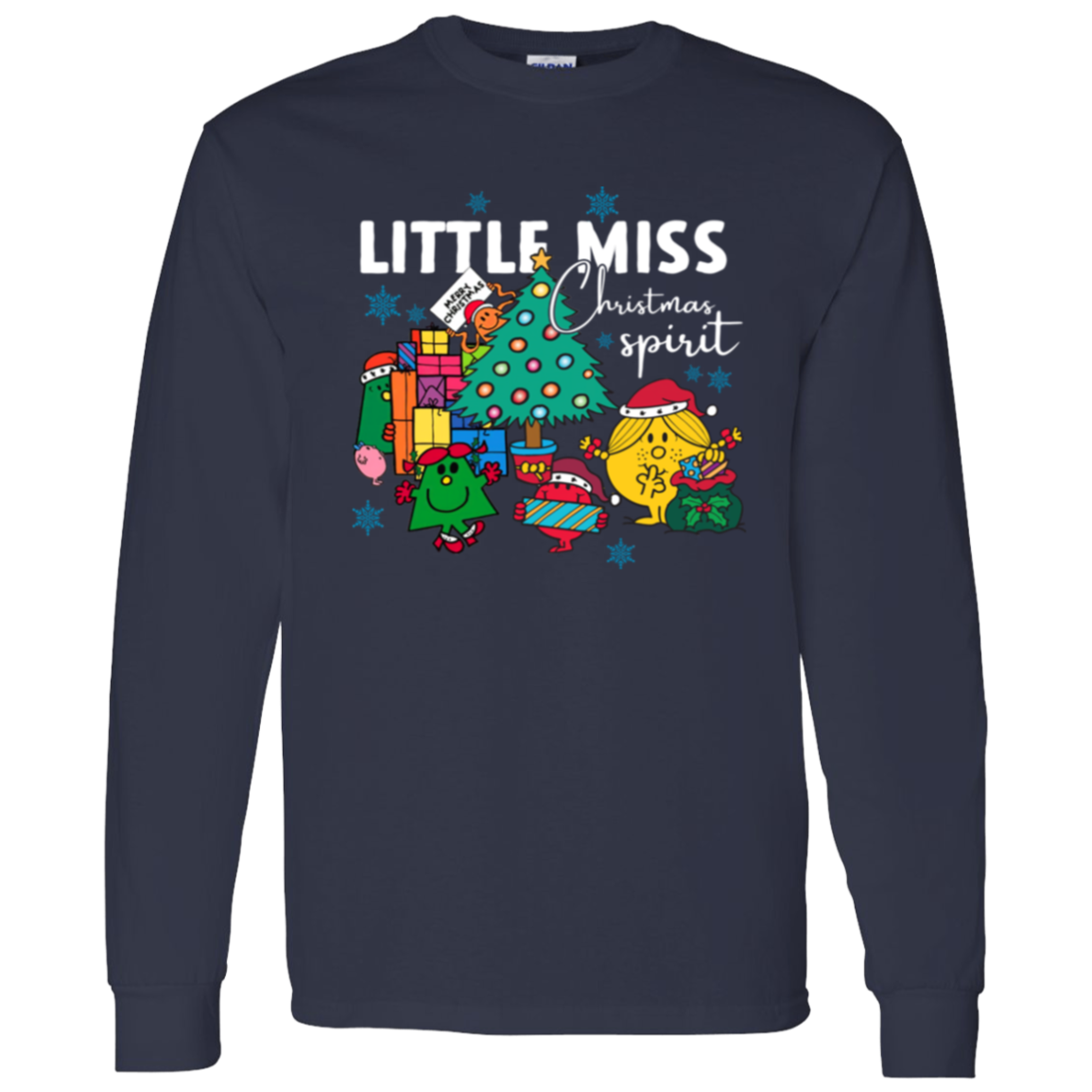 Little Miss Christmas Teacher Vintage G540 LS T-Shirt 5.3 oz. - letter