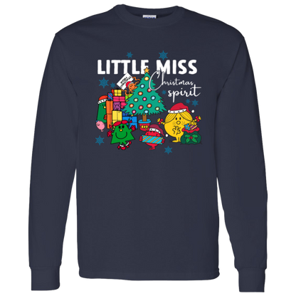 Little Miss Christmas Teacher Vintage G540 LS T-Shirt 5.3 oz. - letter