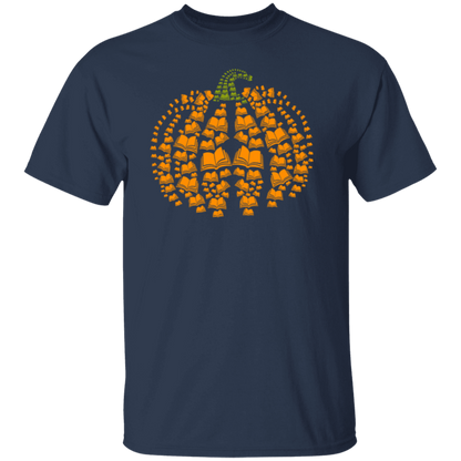 Halloween Pumpkins And Books Teacher T-Shirt - lapicta
