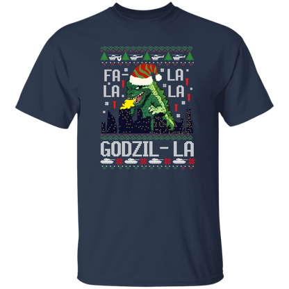 Fa La La La Godzilla Christmas Vintage T-Shirt