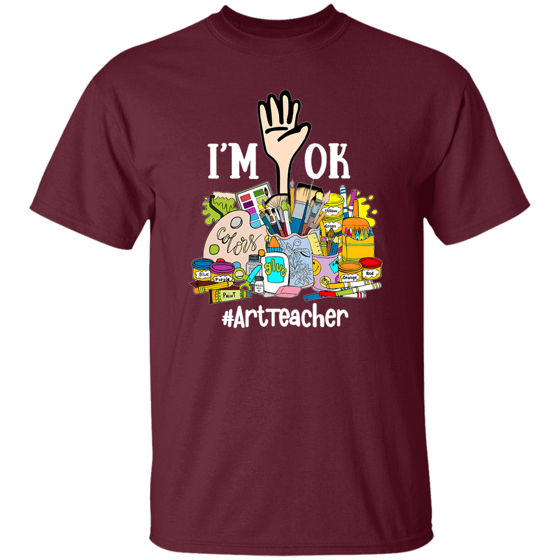 I'm Ok Arttteacger Teacher Vintage T-Shirt