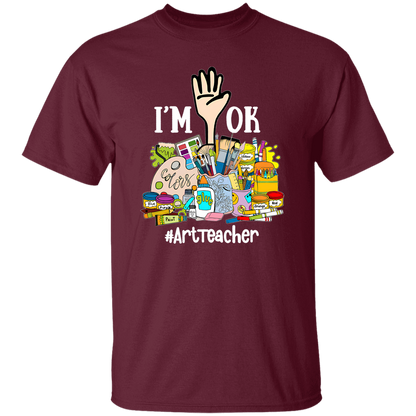 I'm Ok Arttteacger Teacher Vintage T-Shirt