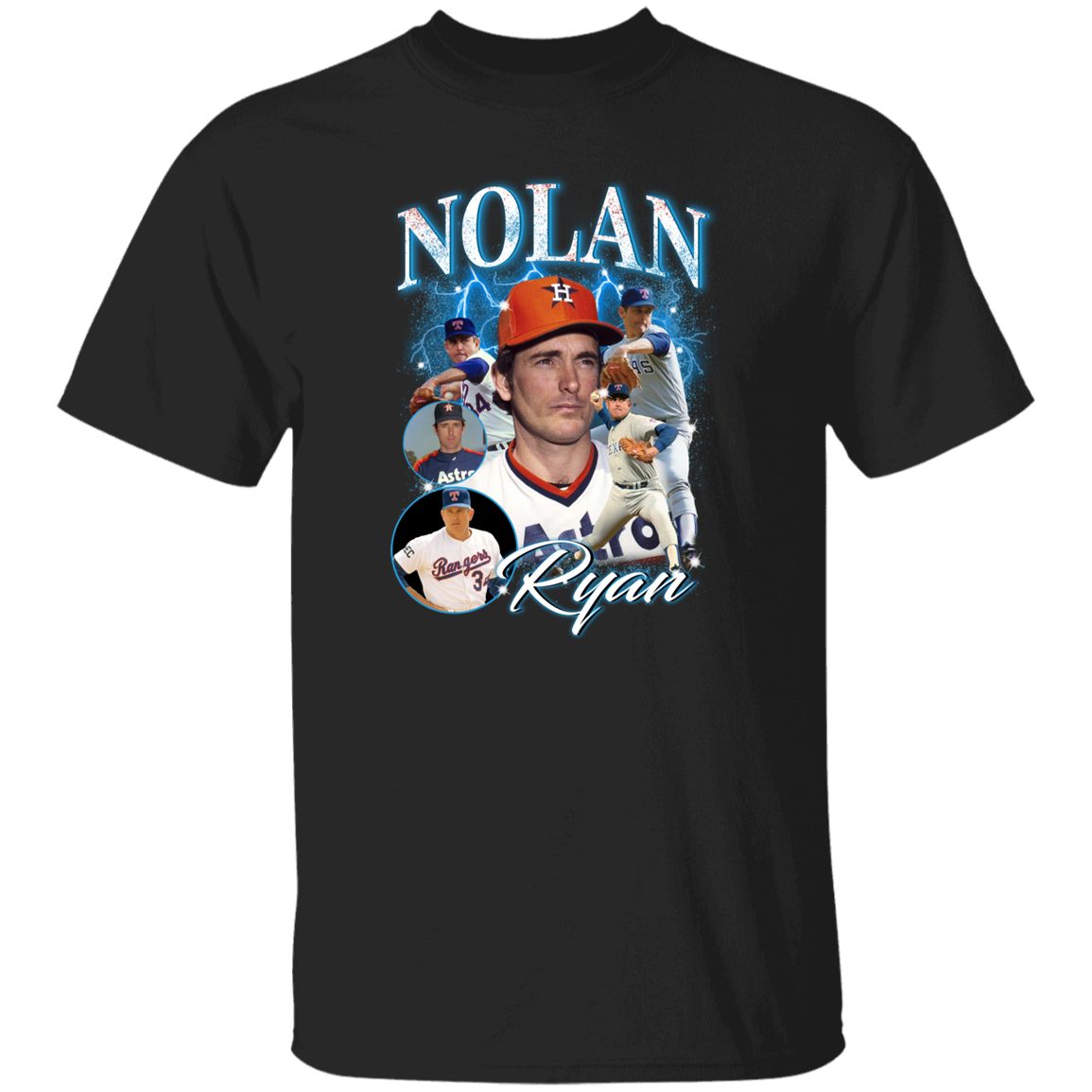 G500 5.3 oz. T-Shirt Nolan Ryan Collage 90's Vintage T-Shirt
