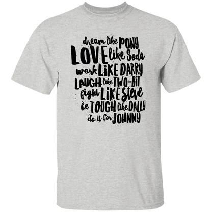 The Outsiders Character Names Funny Literature Teacher Vintage T-Shirt