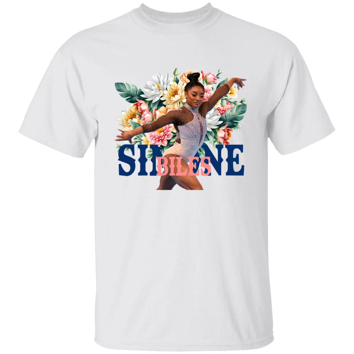 Simone Biles Floral Vintage T-Shirt - ID05082410