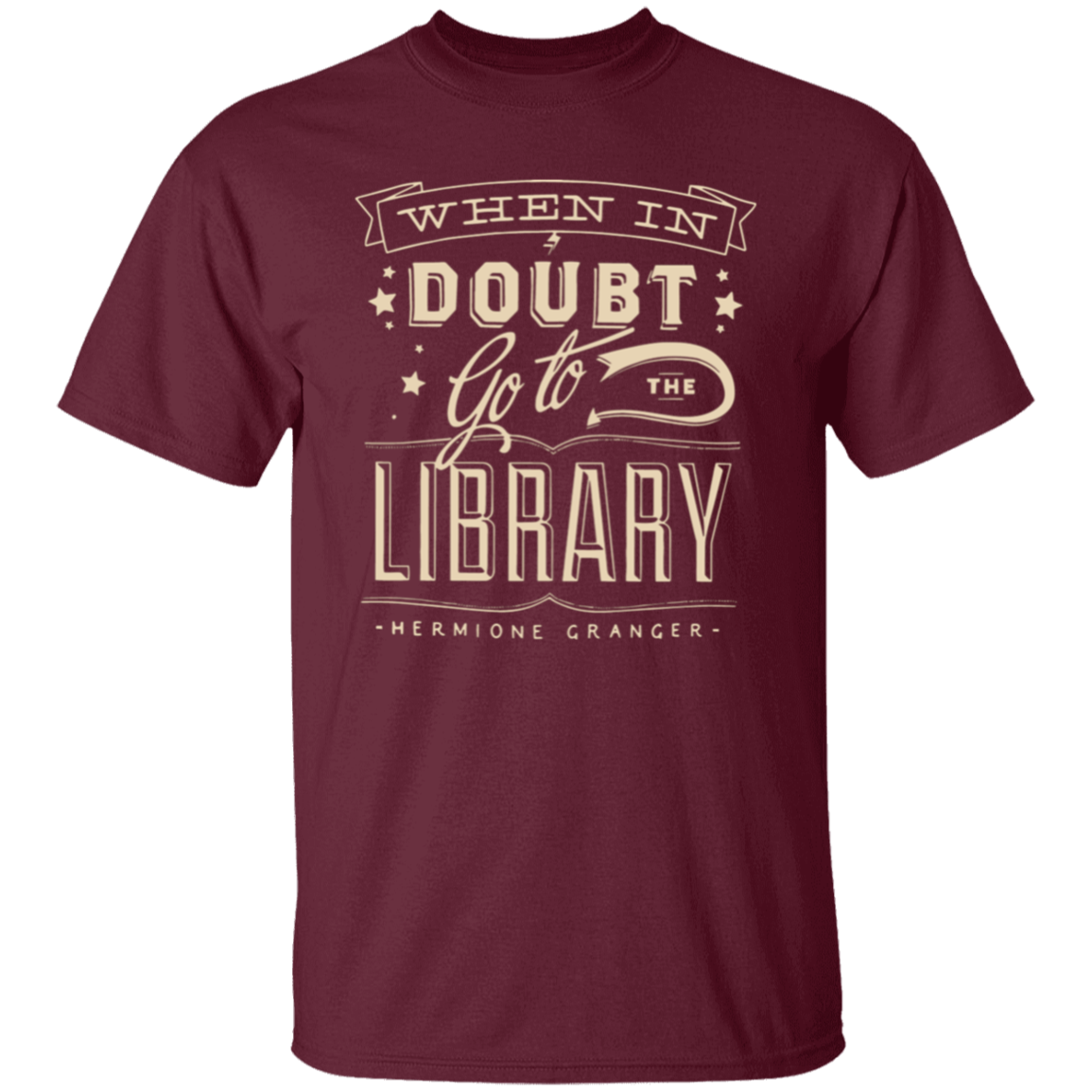 When In Doubt Go To The Library Teacher Vintage Unisex  T-Shirt - letter