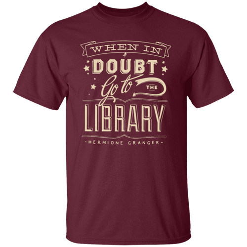 When In Doubt Go To The Library Teacher Vintage Unisex  T-Shirt - letter