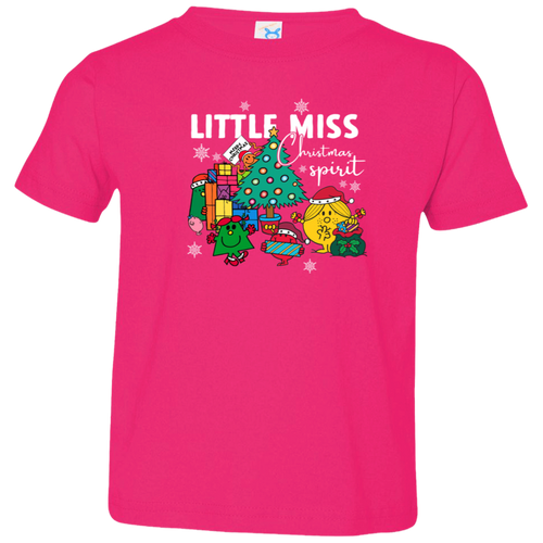Little Miss Christmas Teacher Vintage 3321 Toddler Jersey T-Shirt - letter