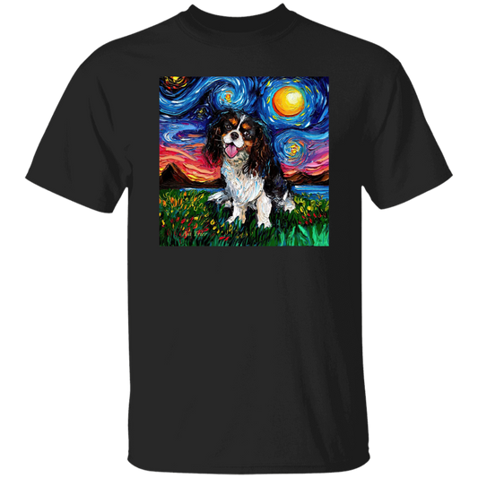 Tri Color Cavalier King Charles Spaniel Night Unisex T-Shirt
