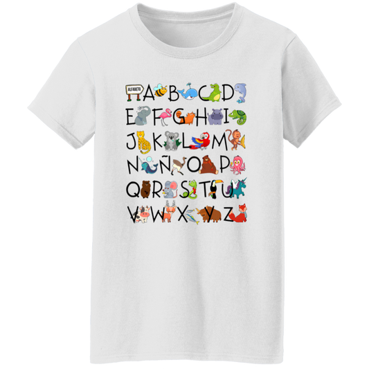 Spanish Alphabet Teacher Vintage G500L Ladies' 5.3 oz. T-Shirt - letter - WOMEN