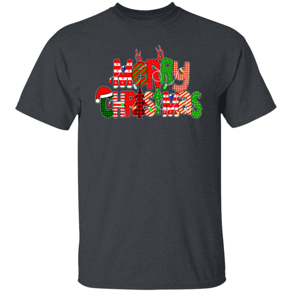 Merry Christmas With Rich Pattern Teacher T-Shirt - lapicta